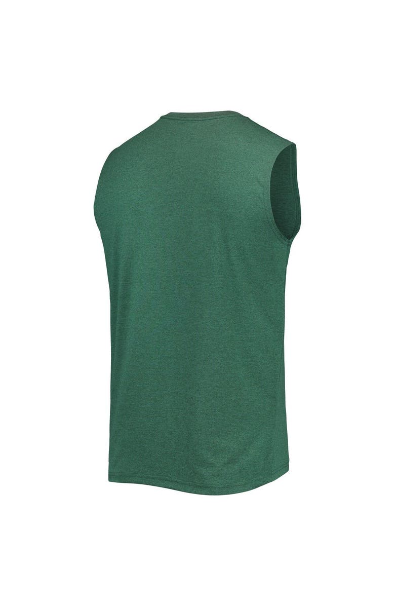 New Era Men's New Era Green Green Bay Packers Brushed Sleeveless Tank Top, Alternate, color, Green