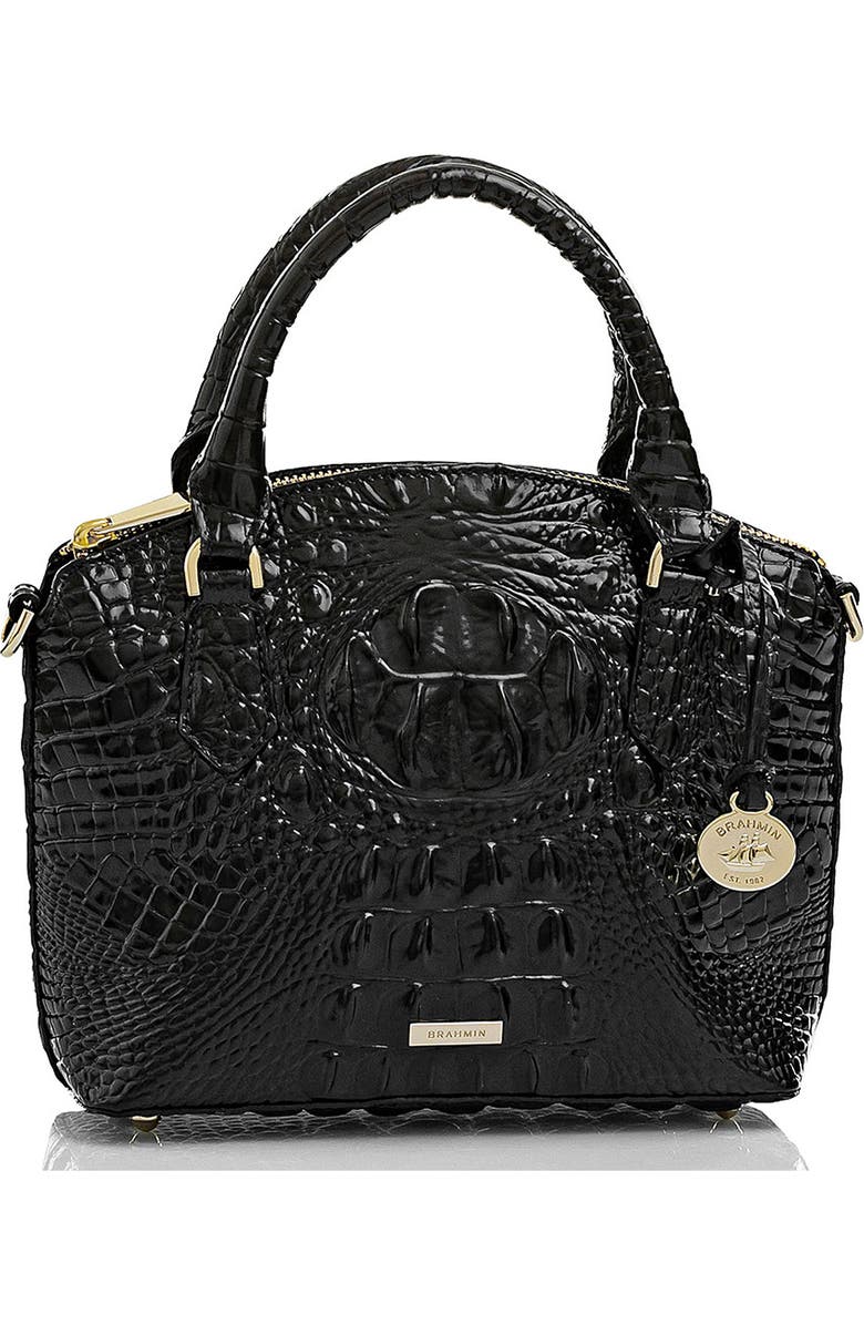 Brahmin Mini Duxie Croc Embossed Leather Crossbody Bag, Alternate, color,