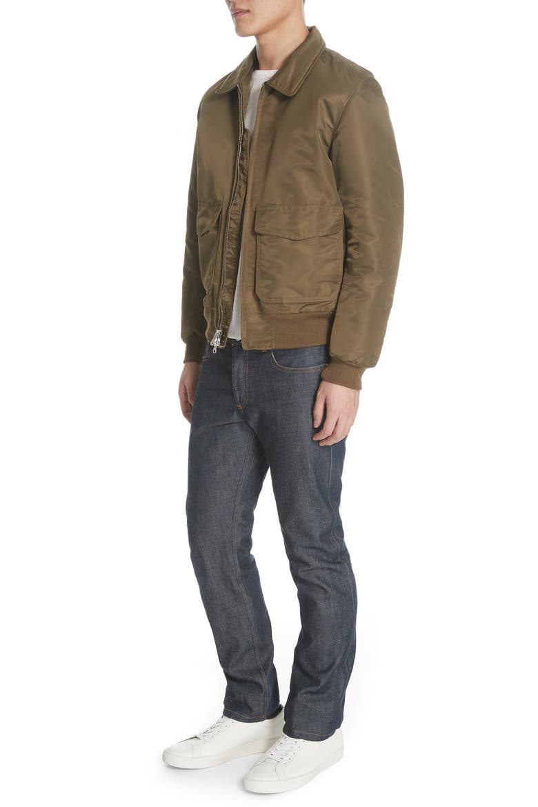 Flight Jacket (Nordstrom Exclusive), Alternate, color, OLIVE