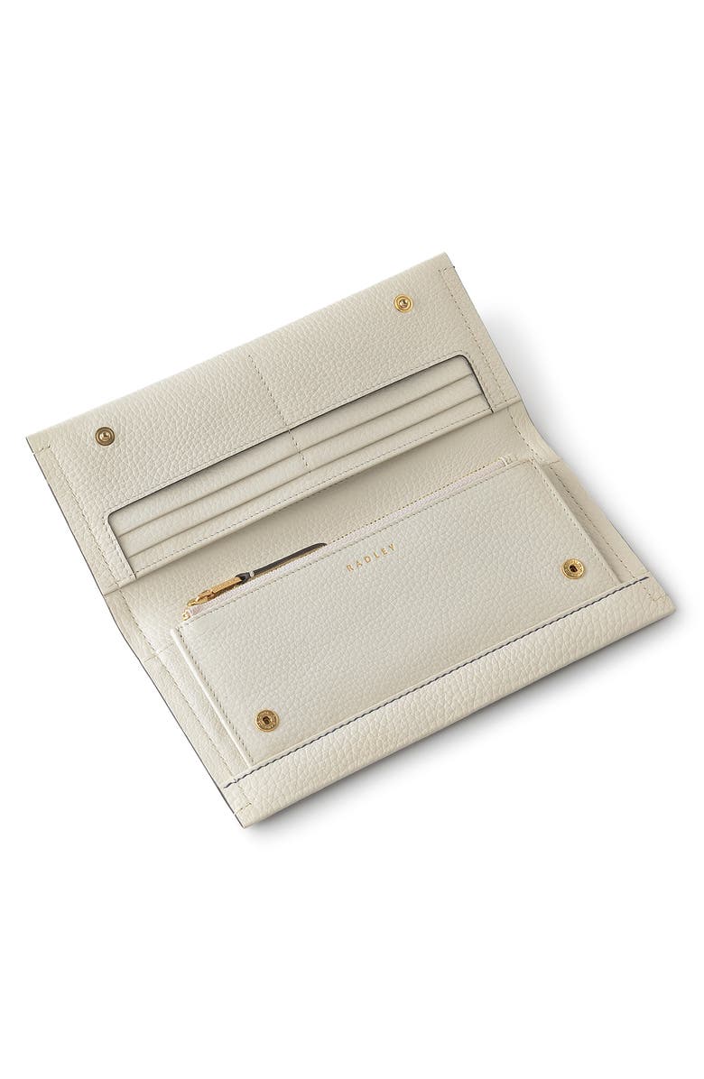 Radley Cut Out Floral Large Flapover Wallet, Alternate, color, Chalk