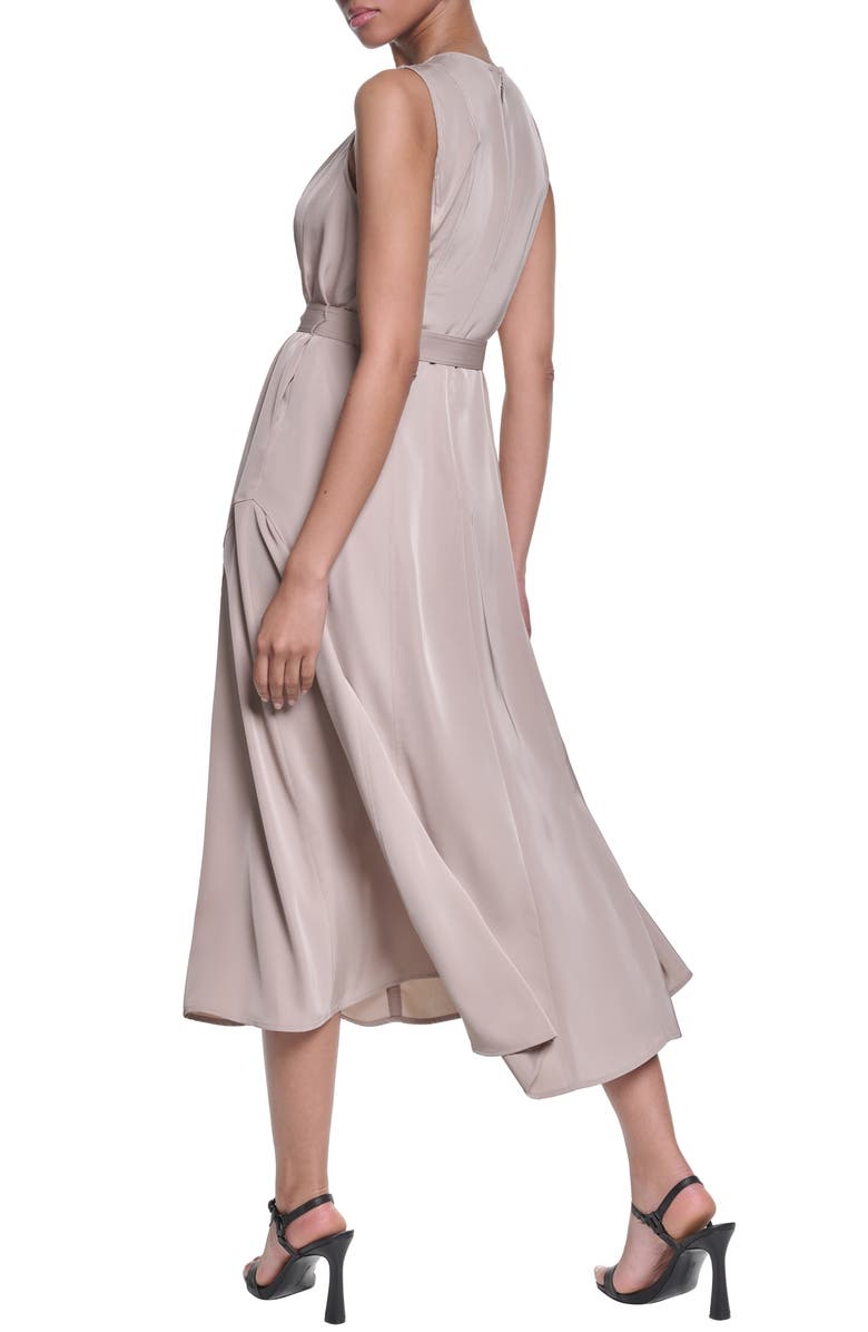 KARL LAGERFELD Belted Sleeveless Midi Dress, Alternate, color, 