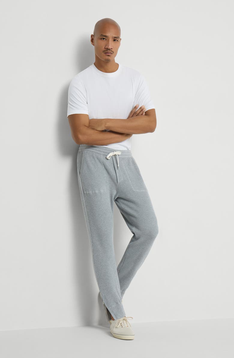 Brunello Cucinelli Cotton knit trousers, Alternate, color, Grey