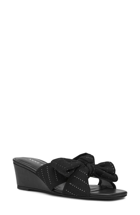 Dara Bow Wedge Slide Sandal (Women)
