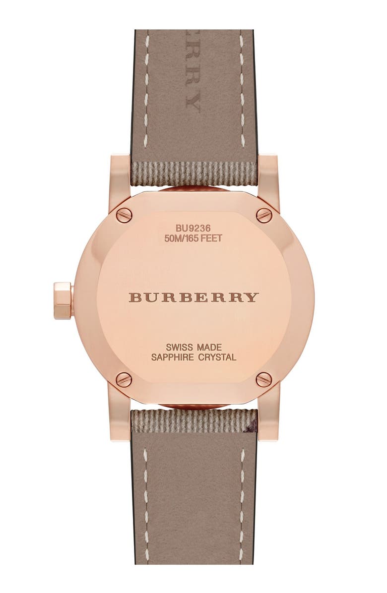 Burberry Small Check Strap Watch, 26mm, Alternate, color,