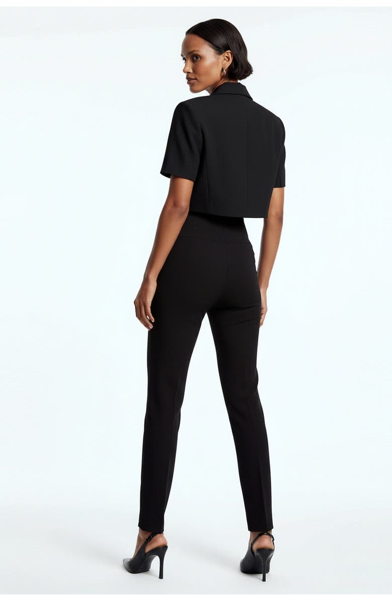 Exquise Dallas Cropped Blazer, Alternate, color, Black