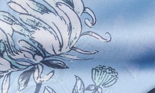 Vince Camuto Botanical Satin Square Scarf In Black