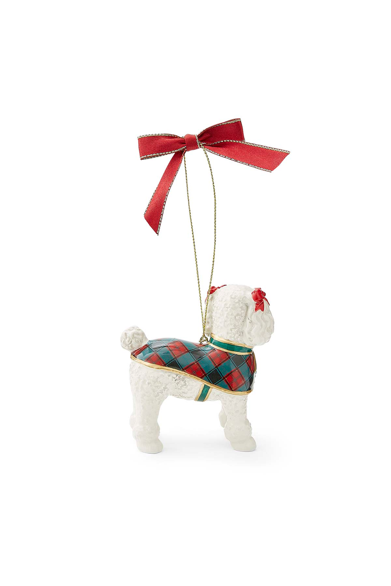Christmas Tree French Poodle Ornament, Alternate, color, Multi