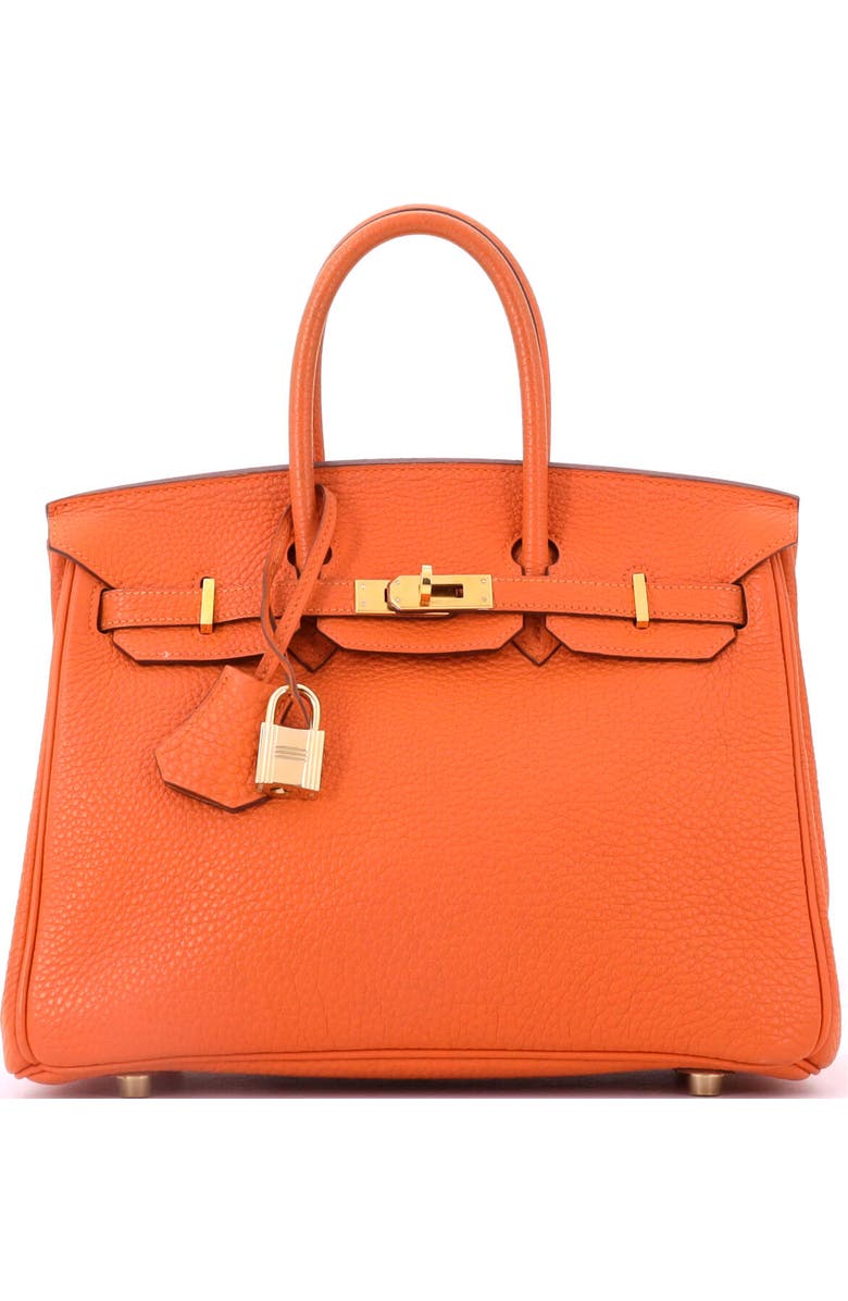 Pre-Owned Hermes Birkin Handbag Orange Togo with Gold Hardware 25, Main, color, Orange H