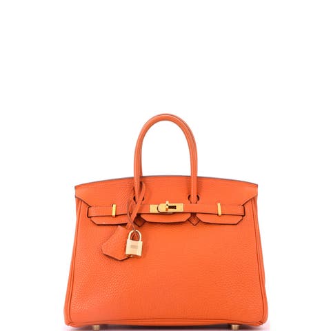 Birkin Handbag Orange Togo with Gold Hardware 25