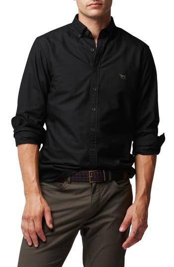 Rodd & Gunn Gunn Oxford Cotton Button-down Shirt In Black