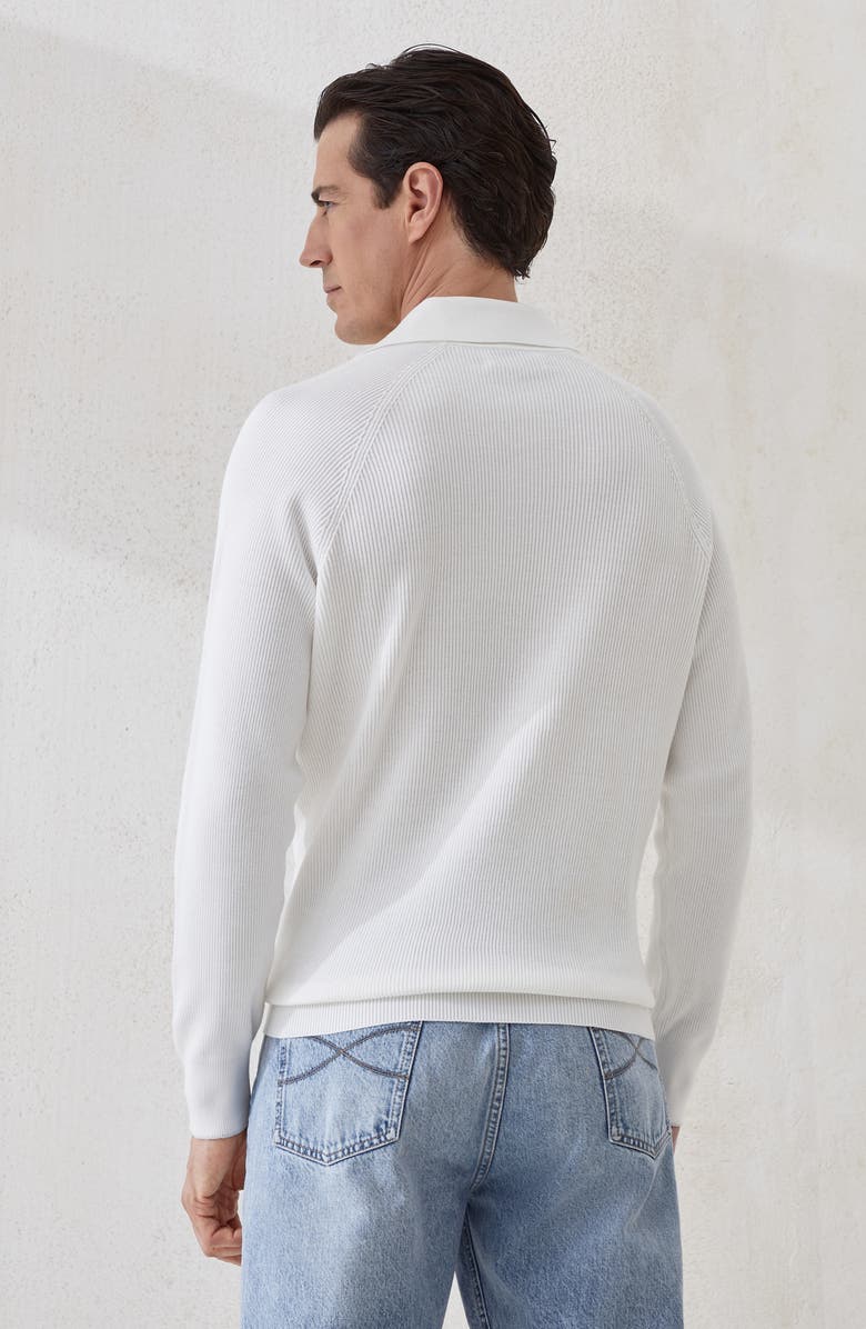 Brunello Cucinelli Polo-style sweater, Alternate, color, Panama