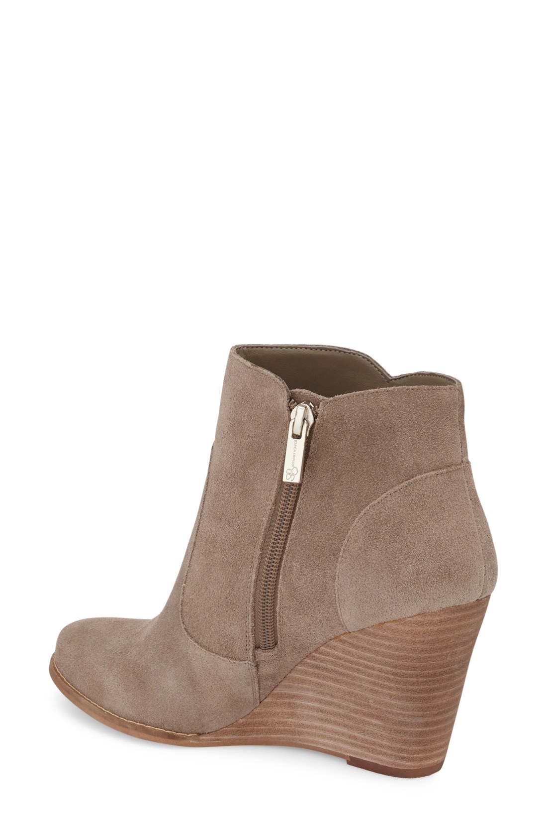 Charee Wedge Bootie, Alternate, color, GREYHOUND SUEDE
