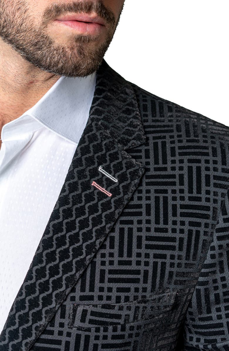 Maceoo Socrates Shadow Black Sport Coat, Alternate, color, Black