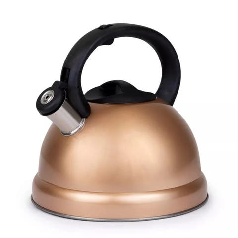 3 Qt Heavy Duty Stainless Steel Whistling Tea Kettle, Stay Cool Handle & Knob