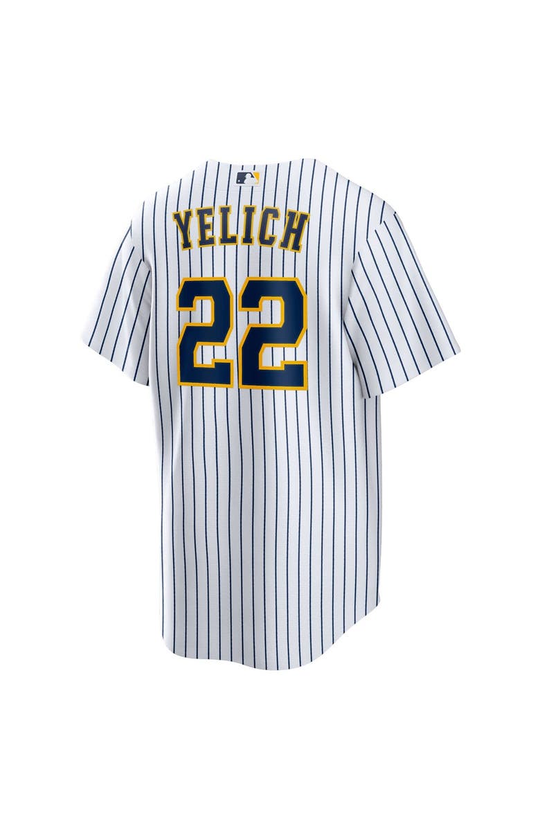 Nike Men's Nike Christian Yelich White Milwaukee Brewers Alternate Replica Player Jersey, Alternate, color, 