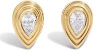 Adina Reyter Groovy Lab Grown Diamond Pear Stud Earrings