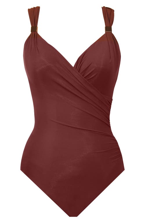 Miraclesuit Razzle Dazzle Siren One-piece Swimsuit In Brown
