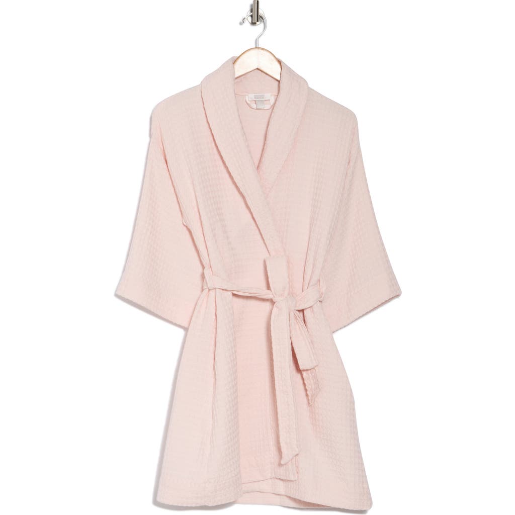 Nordstrom Rack Cotton Waffle Knit Robe In Pink Frosty
