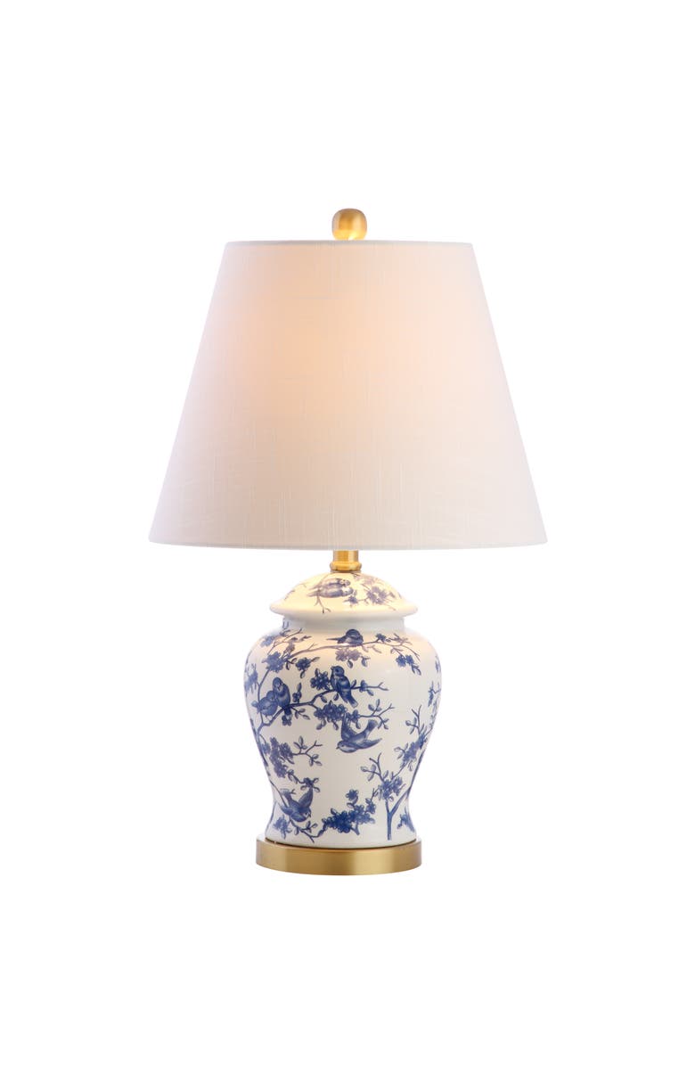 JONATHAN Y Penelope Chinoiserie Classic LED Table Lamp, Main, color, Blue/White