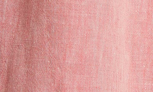 R13 Jesse Linen Carpenter Shorts In Coral Linen Chambray