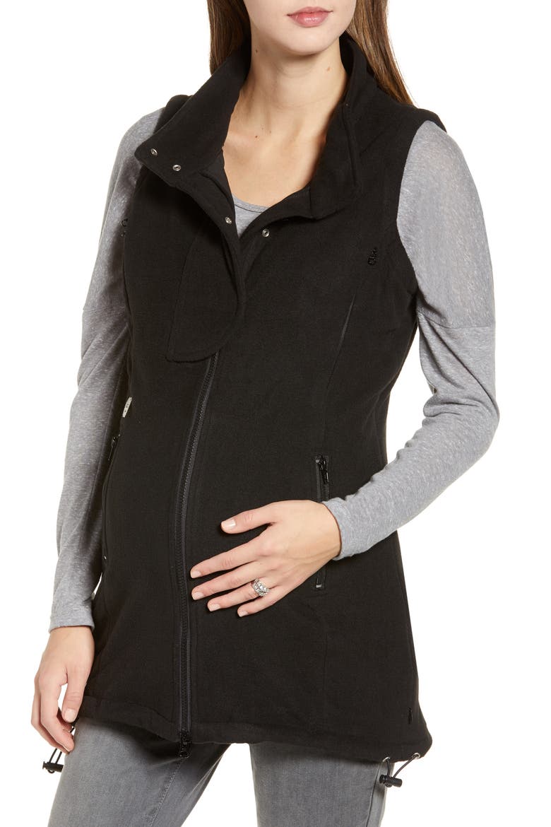 Booker Maternity Vest, Main, color, BLACK