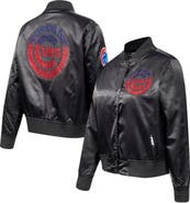 PRO STANDARD Women's Pro Standard Black Chicago Cubs Rhinestone Satin Full-Snap Jacket