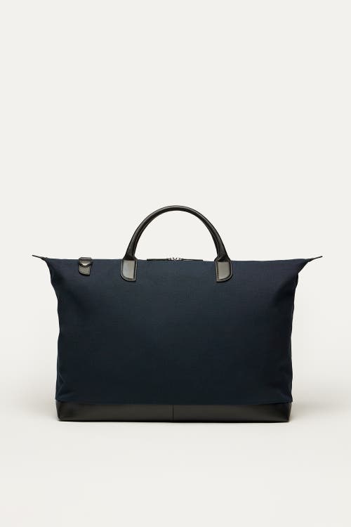 Want Les Essentiels De La Vie Want Les Essentiels Hartsfield Organic Cotton Canvas Weekender Bag In Navy
