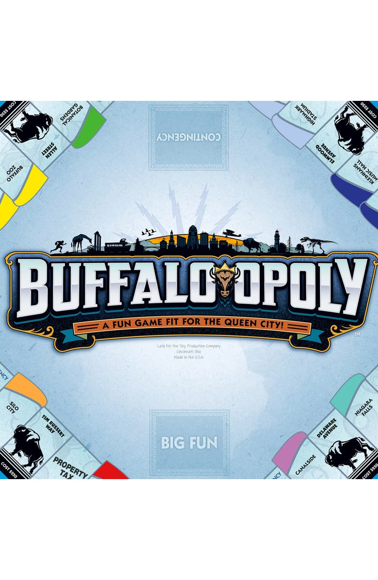 Late for the Sky Buffaloopoly Monopoly Board Game, Alternate, color, Multicolored