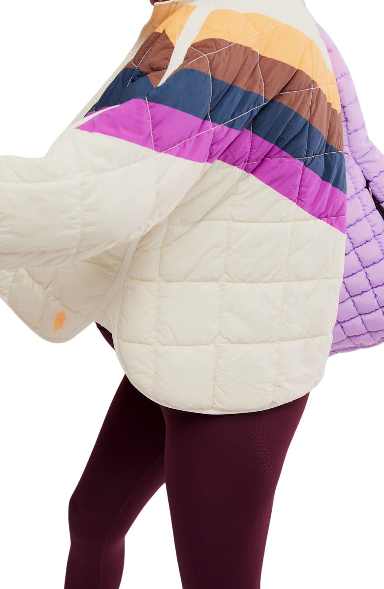 Free People x Hatch Chevron Maternity Puffer Jacket, Alternate, color, 