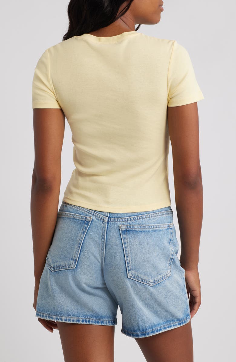 Topshop Linguine Baby Tee, Alternate, color, Buttermilk