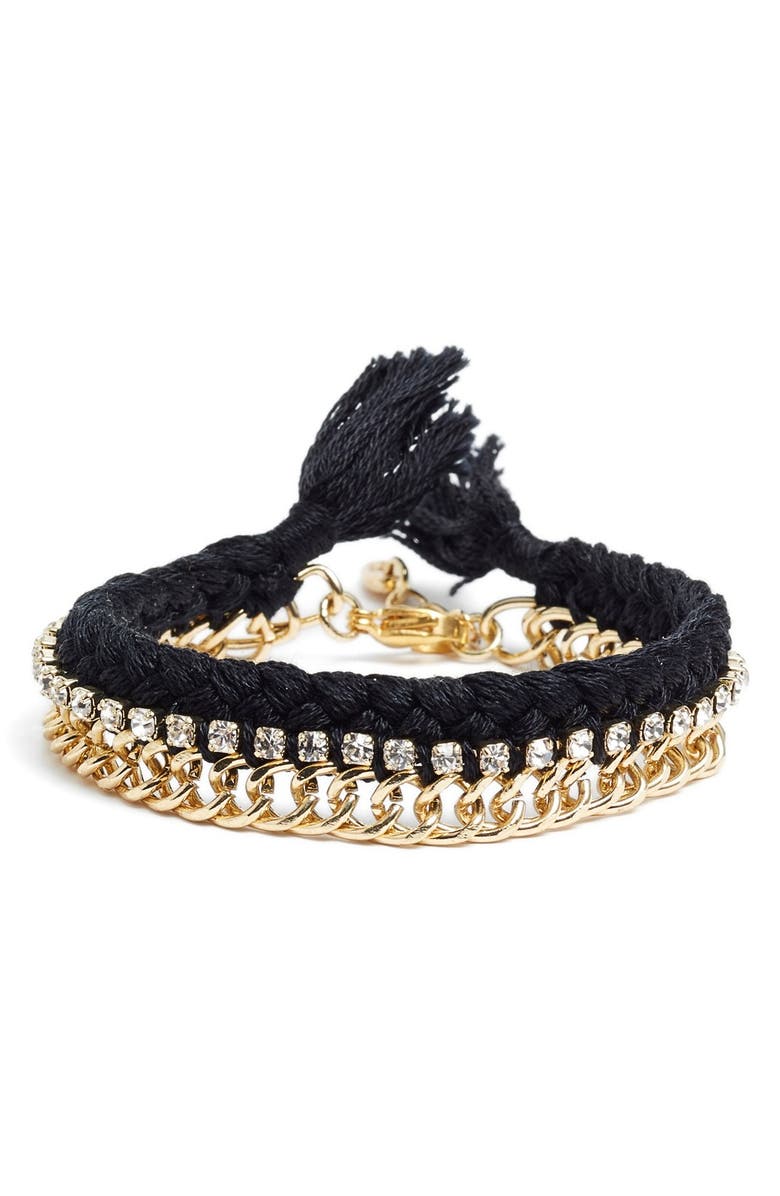 Ettika Braided Crystal Bracelet, Main, color, 