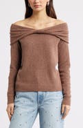 Open Edit Twisted Collar Sweater