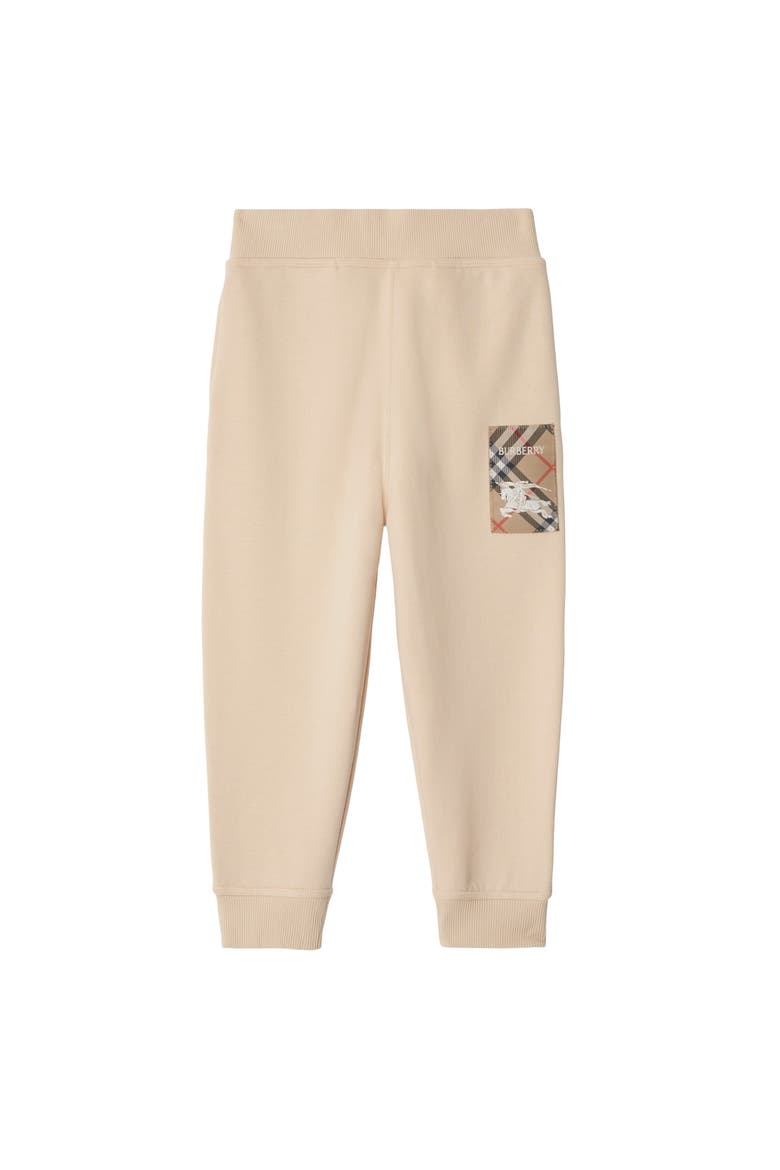 Check Label Cotton Jogging Pants, Main, color, Calico