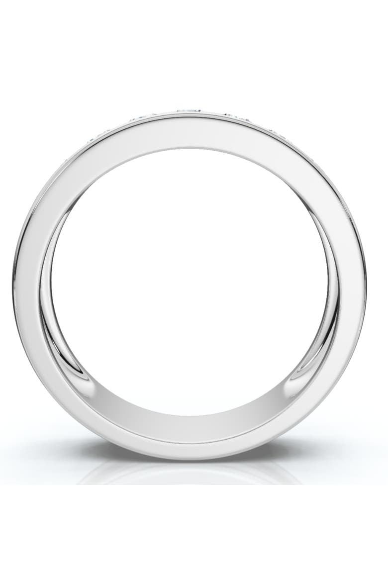 5/8 Ct Mens Diamond Brushed Wedding Gold Ring, Alternate, color, 10k White Gold