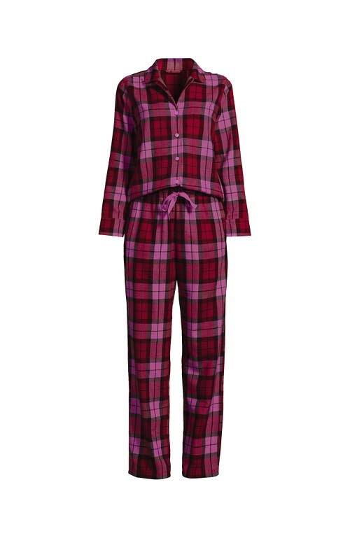 Lands' End Flannel 2 Piece Pajama Set In Multi