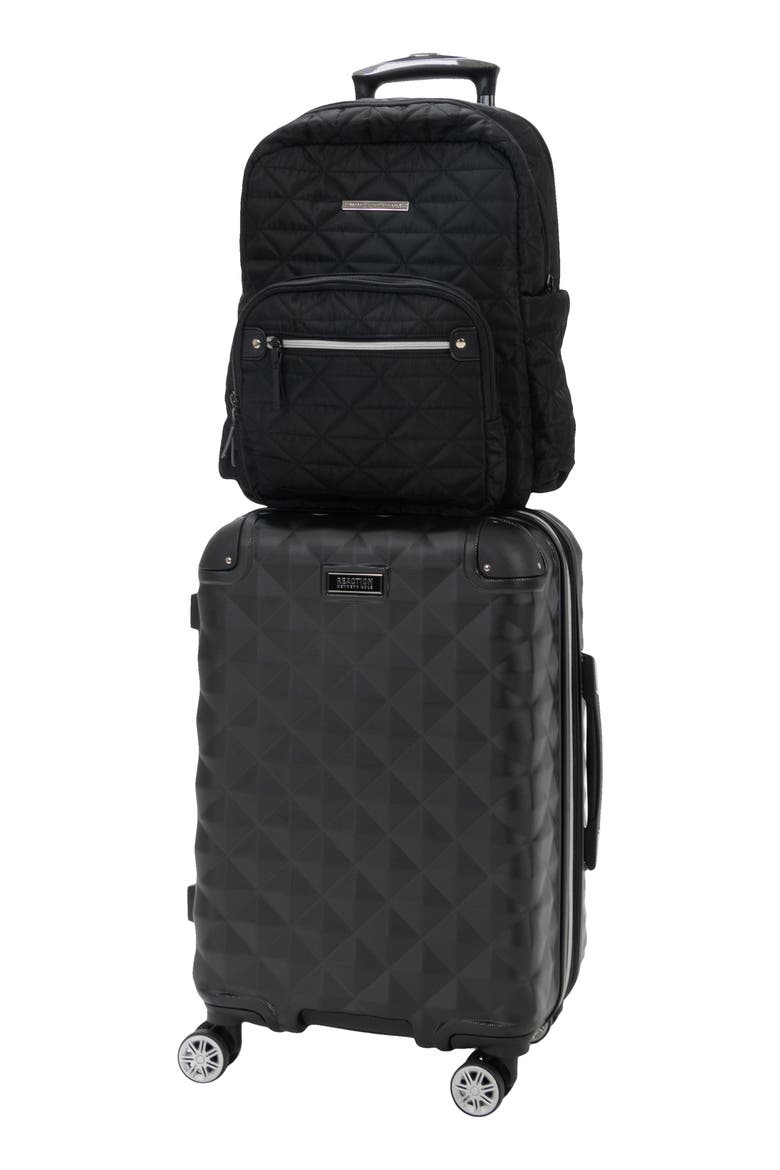 Diamond Tower Carry-On and Emma Laptop Backpack Bundle Set, Main, color, BLACK