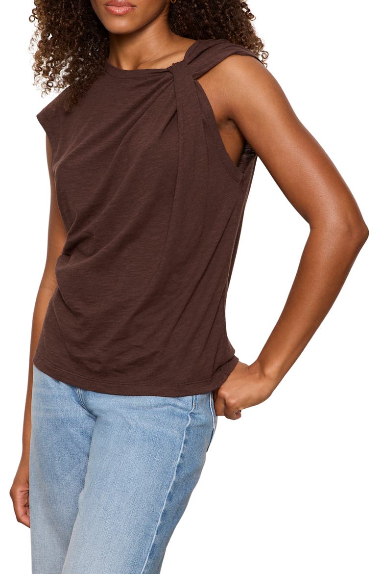So Twisted Asymmetric Top, Alternate, color, RICH SOIL BROWN
