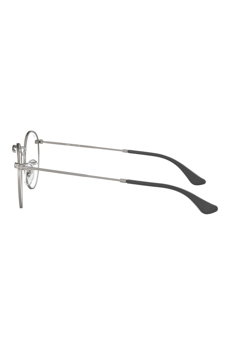 Ray-Bay 47mm Round Optical Glasses, Alternate, color, MATTE GUNMETAL