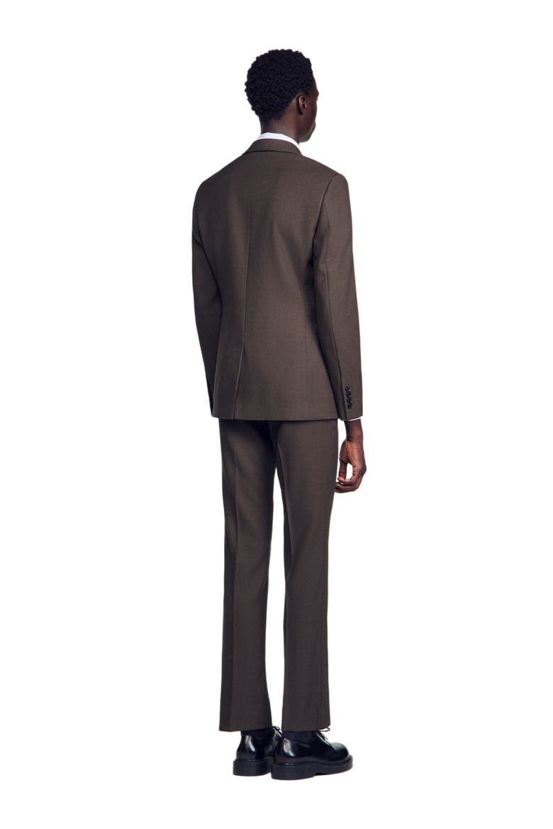 Wool suit jacket, Alternate, color, Dark taupe