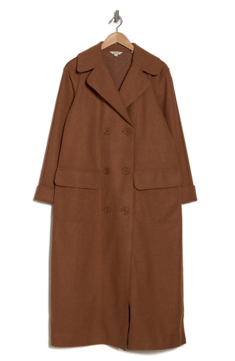 MAX STUDIO Double Breasted Coat, Alternate, color, Vicuna