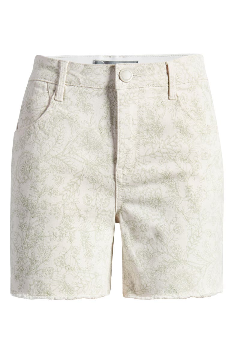 Wit & Wisdom 'Ab'Solution Floral High Waist Shorts, Alternate, color, Pistachio Ecru
