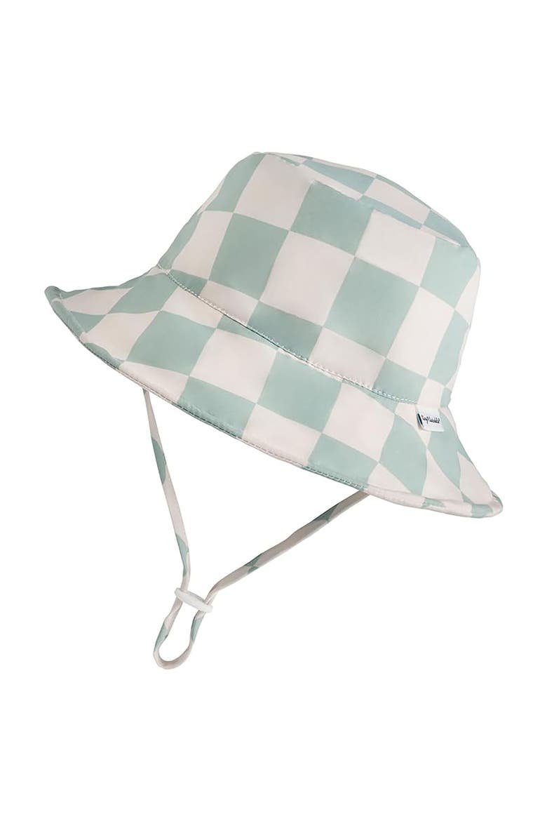 Sun Hat with UPF 50+ UV Protection and Adjustable Brim - Toddler, Main, color, Sage Checkers