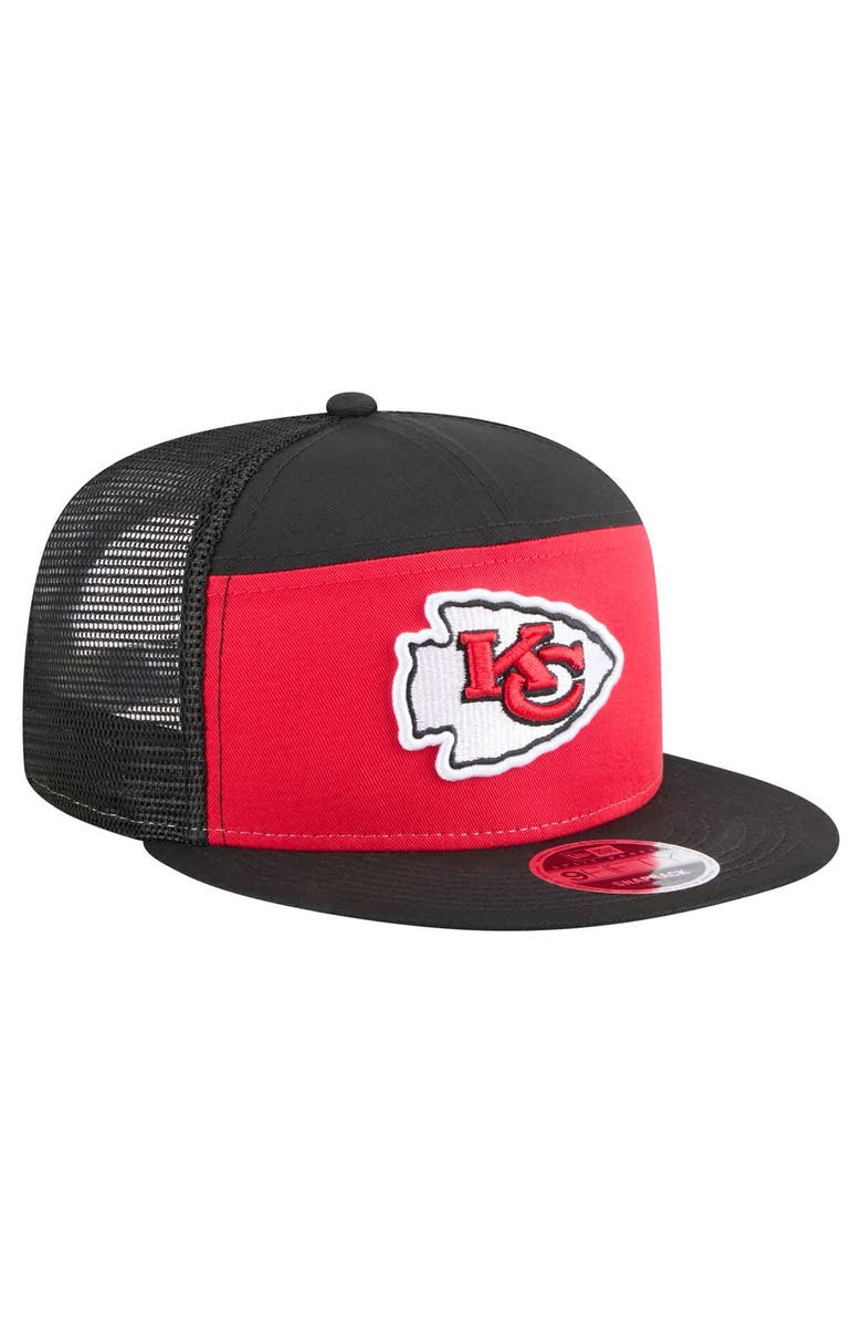 New Era Men's New Era Red/Black Kansas City Chiefs Outdoor Split Panel 9FIFTY Snapback Hat, Main, color, Red