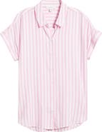 beachlunchlounge Kenzie Stripe Short Sleeve Button-Up Shirt