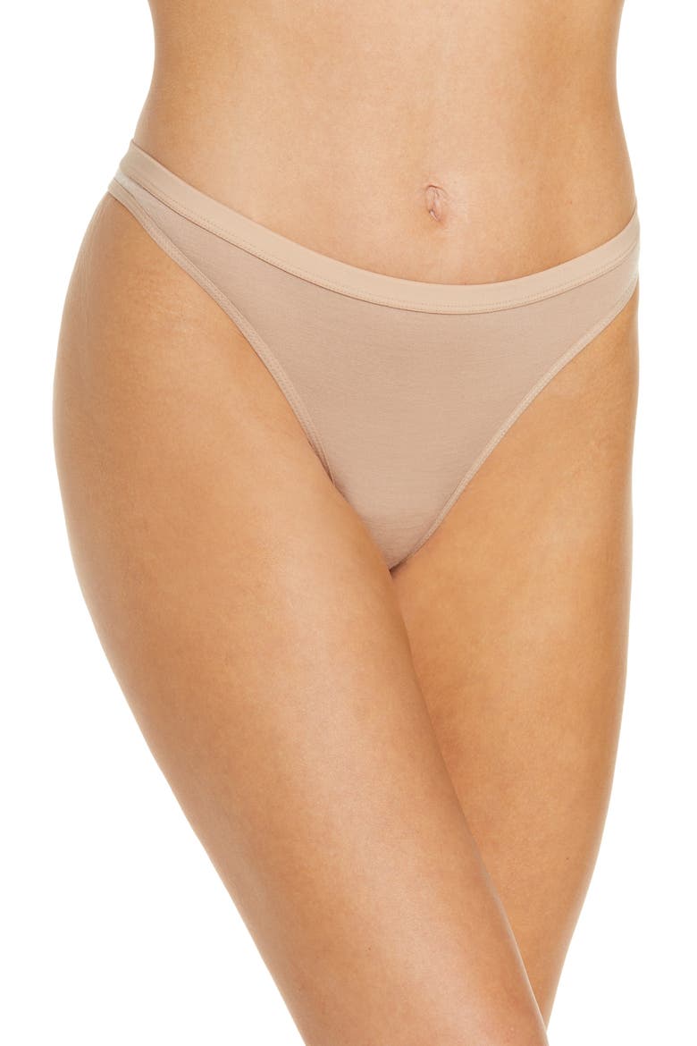 Siren Merino Wool Blend Thong, Main, color, PRALINE