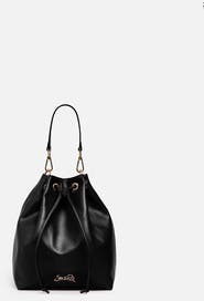 Silver & Riley Madison Drawstring Leather Bucket Bag