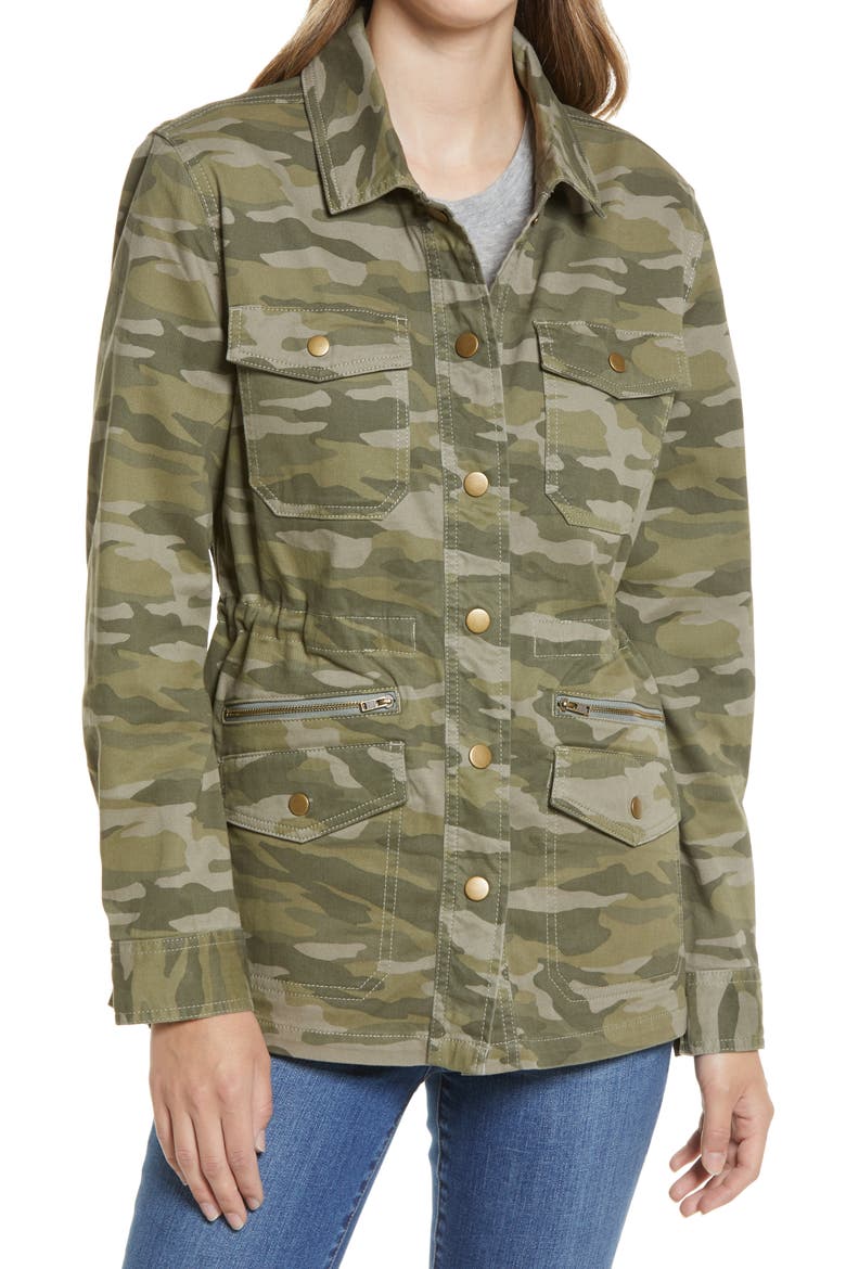 Camo Utility Jacket, Alternate, color, OLIVE CAMO