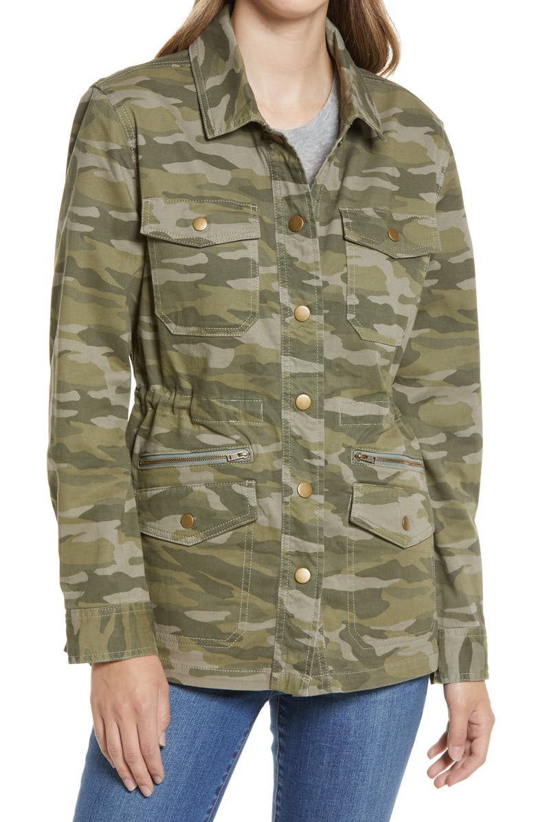Caslon<sup>®</sup> Camo Utility Jacket, Alternate, color, 
