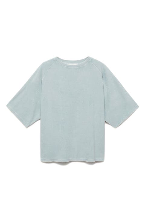 Cotton Blend Terry T-Shirt
