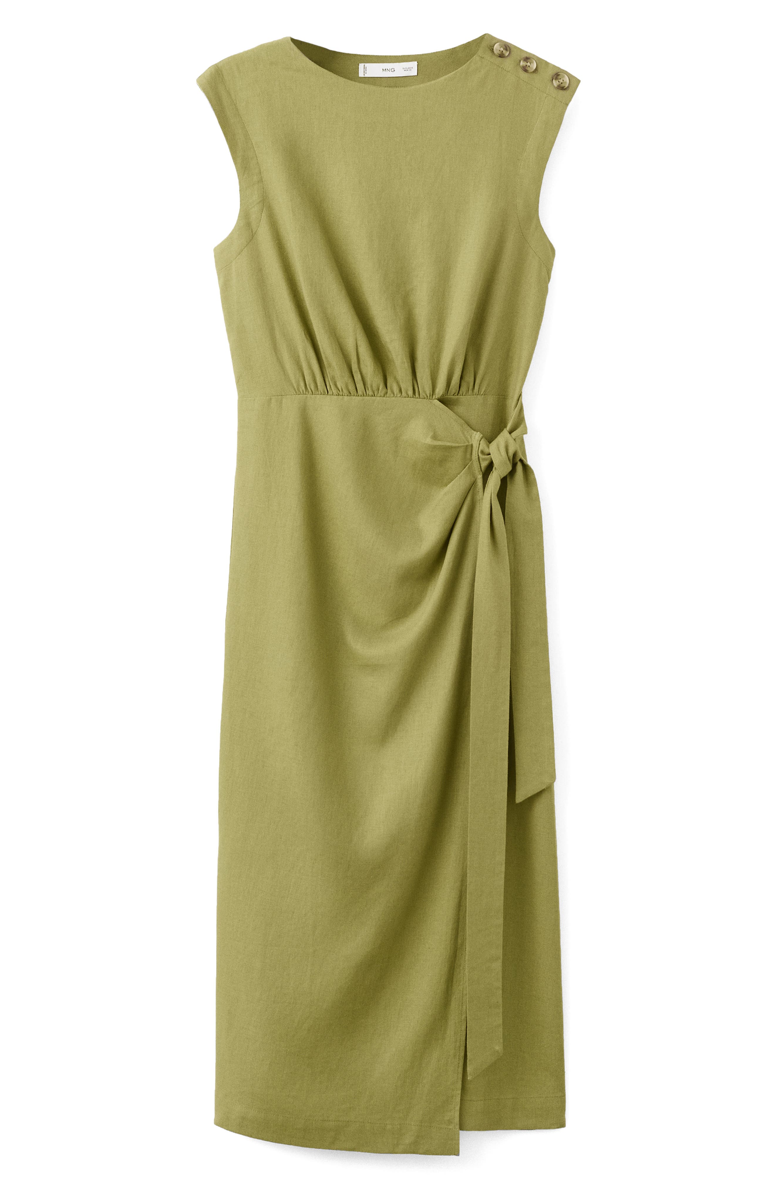 Linen Blend Midi Dress - image 3